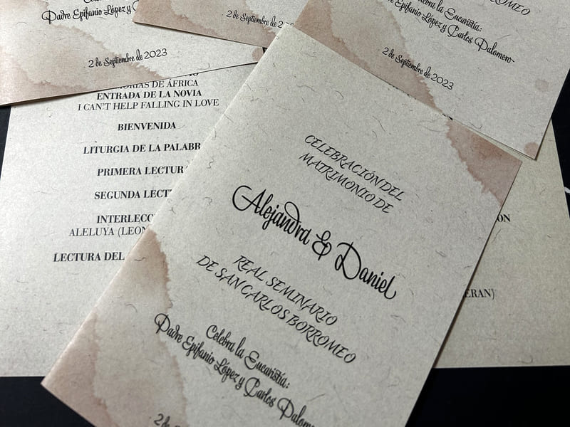 Imprenta Torcal Banner papelería de boda Invitaciones personalizadas, sobres, menús, tarjetas de presentación…